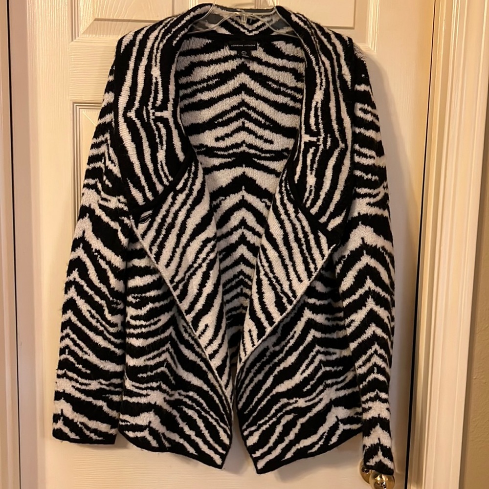 Adrienne Vittadini Zebra Cardigan.